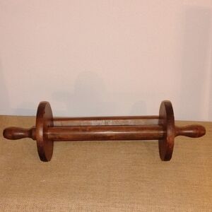 Vintage Wood Wall Mount Paper Towel Holder/Dish Towel Display rack - Warm Brown